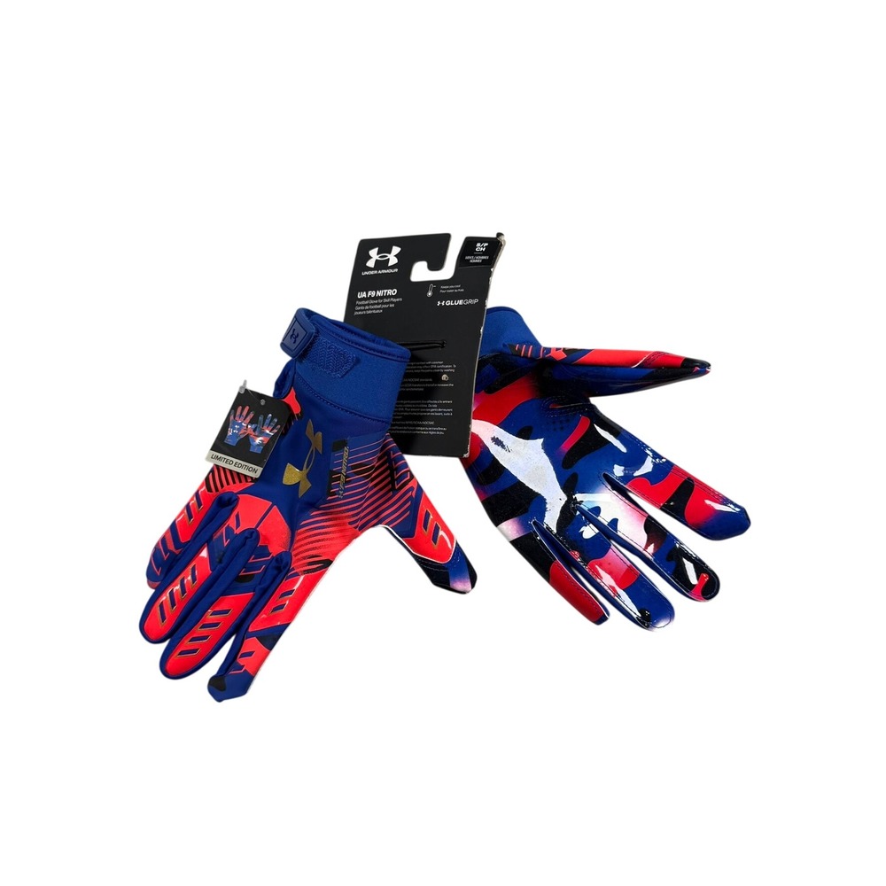 Under Armour Mens S UA F9 Nitro Football Gloves Glue Grip Limited Ed. Glue Grip